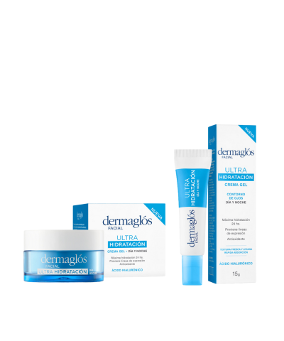 Kit Facial Dermaglós Ultra Hidratante Crema Contorno Ojos
