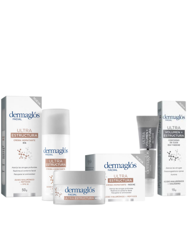 Kit Facial Dermaglós Ultra Estructura Dia Noche Ojos