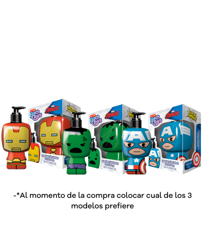 Jabón Liquido Avengers Varios Modelos Bath Toys X 300 Ml