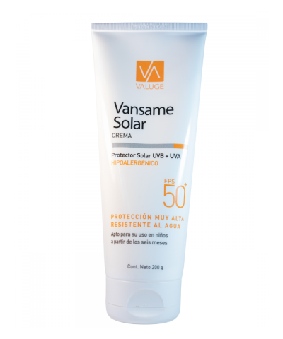 Protector Solar Vansame FPS50+  Valuge X 200 Gr