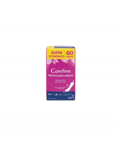 Protectores Diarios Largos Carefree X 60 Unds