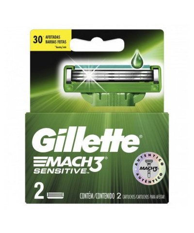 Cartuchos Para Afeitar Mach3 Sensitive X2un