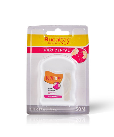Hilo Dental Bucal Tac Sin Cera Fino X50m