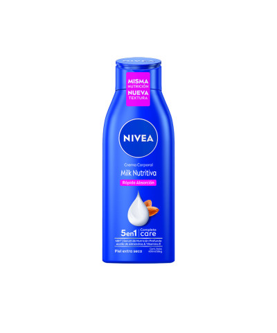 Crema Corporal Nivea Milk Nutritiva 5 En 1 Para Piel Extra Seca X400ml