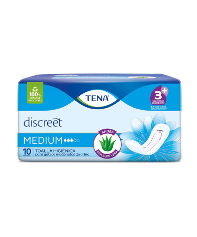 Toalla Incontinencia Tena Discreet Med Aloe Vera X  10 Unds