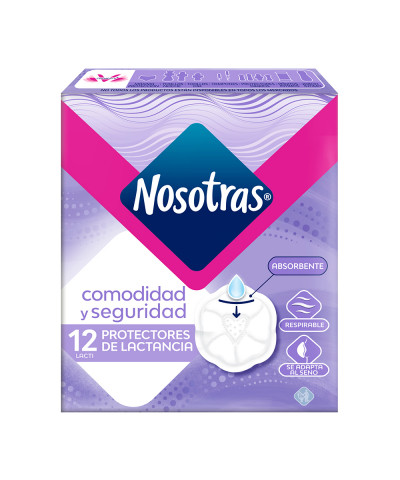 Nosotras Protectores Mamarios Lactancia X 12 Unidades