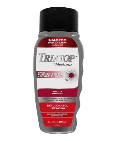 Shampoo Triatop Reparación Con Ketoconazol Y Keratina 400ml