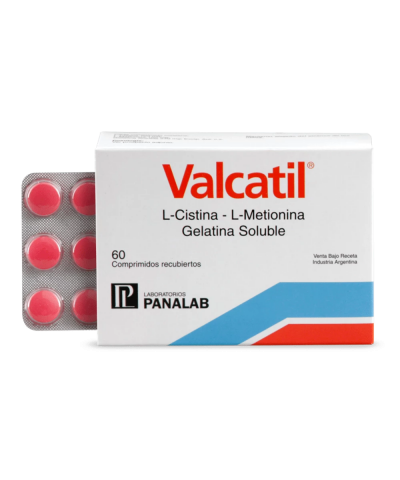 Suplemento Dietario Valcatil L-cistina, L-metionina, Gelatina Soluble X 60 Comp