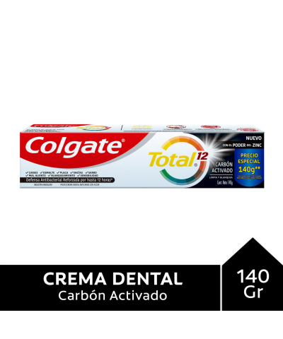 Pasta Dental Colgate Carbon Activado X140gr