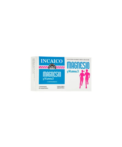 Suplemento Incaico Magnesio Y Vitamina D 30 Comprimidos