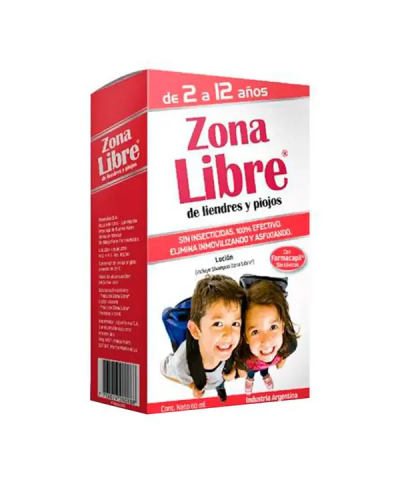 Kit Loción Zona Libre 60ml + Shampoo 70ml Pediculicida Zona Libre