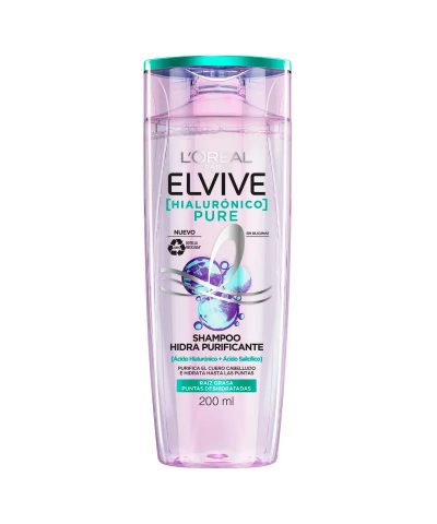 Shampoo Elvive Hialuronico Pure X 200 Ml