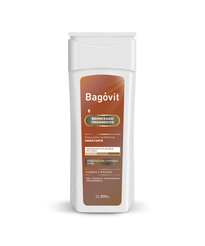 Emulsión Hidratante Bronceado Progresivo Bagóvit A X 200 Gr