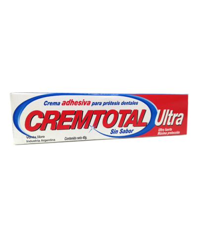 Crema Adhesiva Prótesis Crematotal Ultra Sin Sabor X 40 Gr