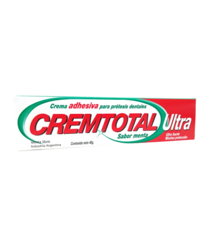 Crema Adhesiva Prótesis Crematotal Ultra Sabor Menta X 40 Gr