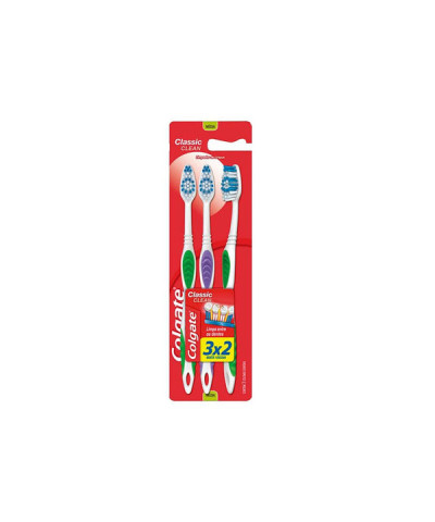 Colgate Cepillo Dental Extra Clean Medio 3unid
