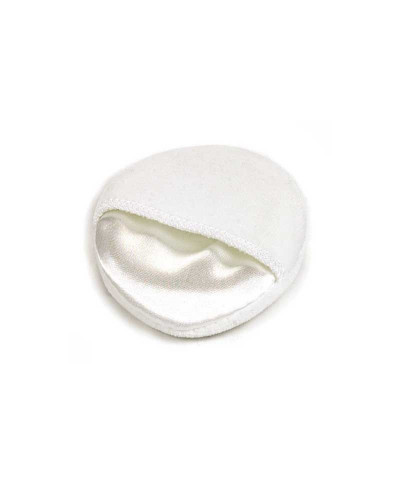 Puff Pelliza Cisne Saten Blanco Redondo