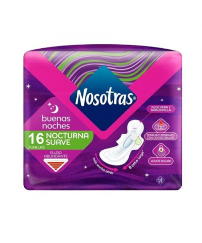 Toallas Femenina Nosotras Buenas Noches X 16 Uni