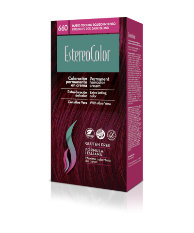 Kit Coloración Estereoclor 660 Rubio Osc Rojizo Intenso