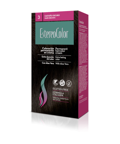 Kit Coloración Estereocolor Tono 3 Castaño Oscuro