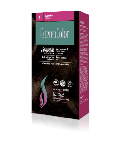 Kit Coloración Estereocolor Tono 4 Castaño