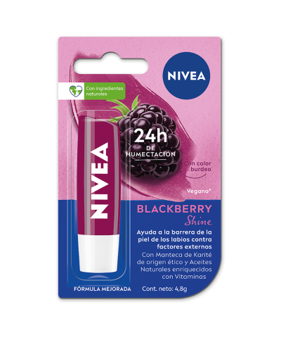 Protector Labial Nivea Blackberry Shine X 4.8 Gr