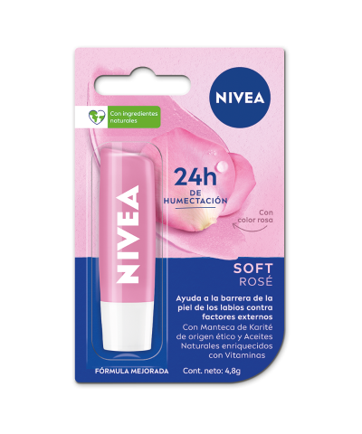 Protector Labial Nivea Soft Rose X 4.8 Gr