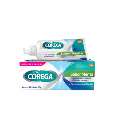 Adhesivo Corega Para Prótesis Dentales Ultra Corega Crema Sabor Menta X 20 Gr