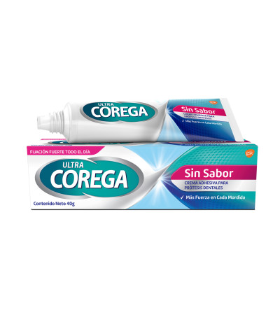 Adhesivo Corega Para Prótesis Dentales Ultra Crema Sin Sabor X 40 Gr