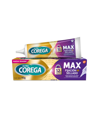 Adhesivo Corega Para Prótesis Dentales Max Sell Sin Sabor X 40 Gr