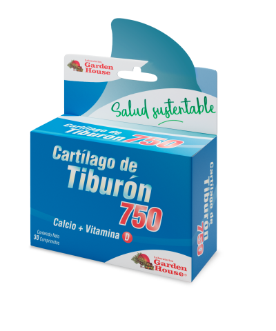 Suplemento Garden House Cartílago De Tiburón 750 Mg X 30 Comp