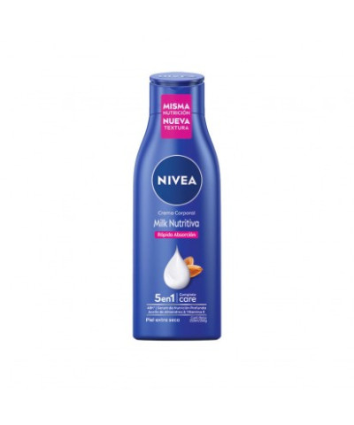 Crema Corporal Nivea Milk Nutritiva 5 En 1 Para Piel Extra Seca X 250ml