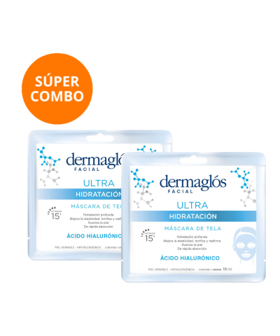 Kit Mascaras De Tela Dermaglós Ultra Hidratación X2