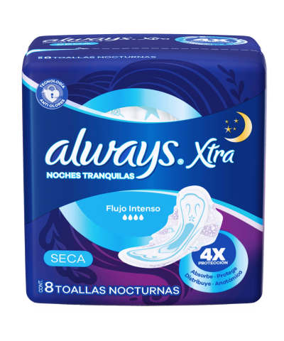Toallas Femeninas Always Noche Triple Proteccion X8un
