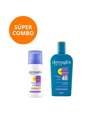 Kit Protector Solar Dermaglós Corporal Y Facial Tono 1 Claro