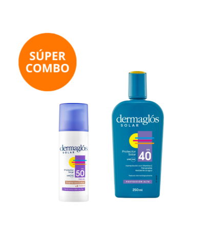 Kit Protector Solar Dermaglós Corporal Y Facial Tono 2 Medio