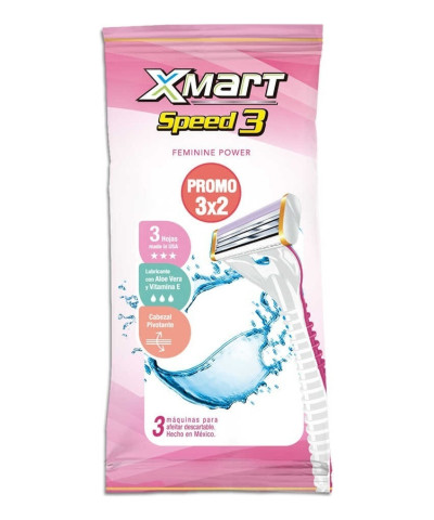 Maquina De Afeitar Speed3 Flowpack Woman 3X2