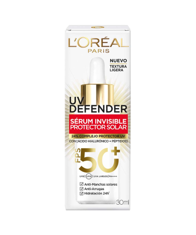 Protector Solar L'oréal Paris Uv Defender Sérum Invisible Fps 50+ 30ml