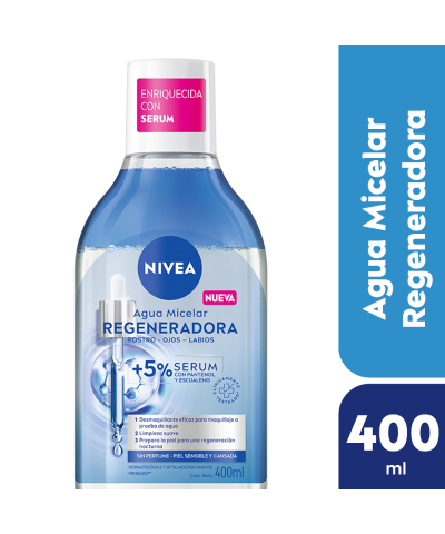Agua Micelar Regeneradora Nivea P/Sensible X 400 Ml