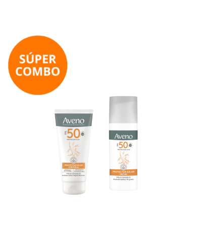 Kit Aveno Proteccion Solar Facial Y Corporal Piel Sensible