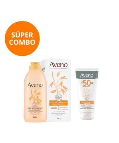Kit Aveno Limpieza + Protector Solar Corporal FPS50