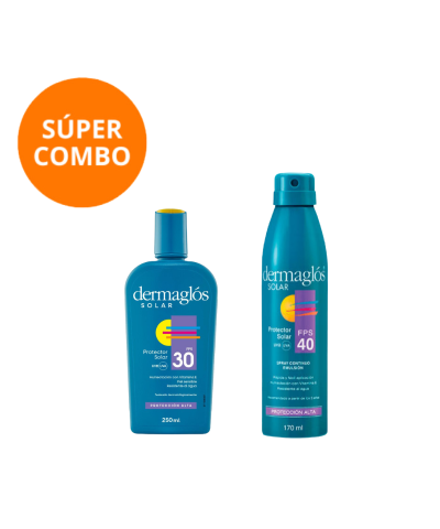 Kit Protector Solar Dermaglós Emulsión FPS 30 + Spray FPS 40