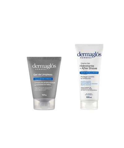 Kit Dermaglós Hombres Rutina Facial Limpieza + Hidratación