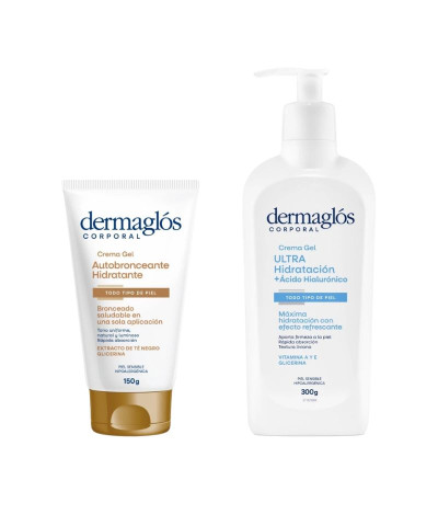 Kit Autobronceante Dermaglós + Ultra Hidratación
