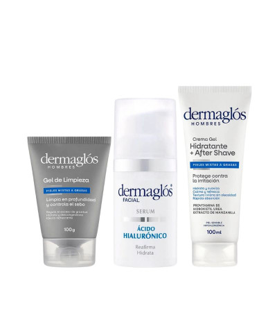 Kit Facial Dermaglós Hombres Rutina Express Con Sérum