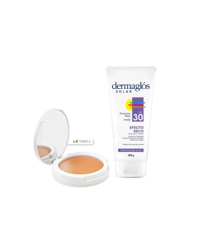 Kit Protector Solar Dermaglós Corporal FPS 30 + Compacta T2