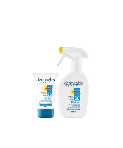 Kit Protector Solar Dermaglós Bebés + Niños En Gatillo