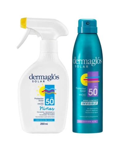 Kit Protector Solar Dermaglós FPS 50 Spray + Niños Gatillo