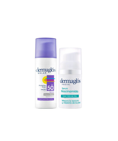 Kit Dermaglós Protector Solar Facial + Serum Niacinamida