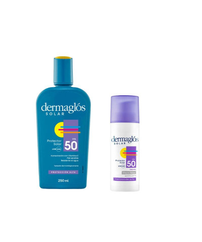 Kit Dermaglós Protector Solar Facial Y Corporal FPS 50
